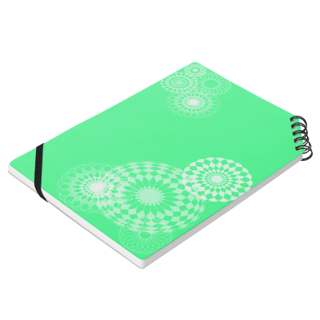 zucchyのgreen swirls Notebook :placed flat