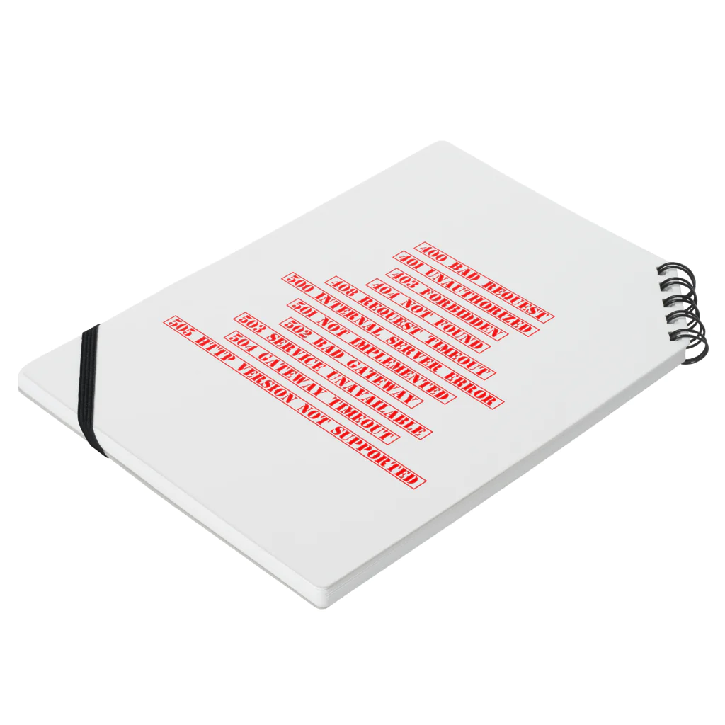 moCoのERROR CODE Notebook :placed flat