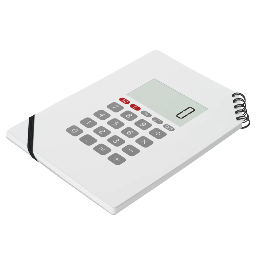 無彩色デザイン販売所のCalculator / 電卓 ノートの平置き