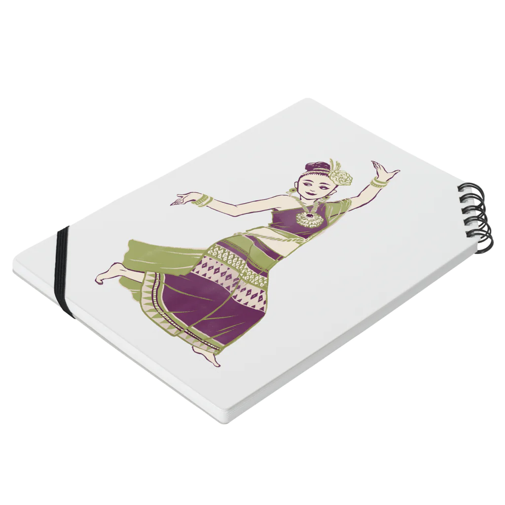IZANAMI by Akane Yabushitaの【タイの人々】伝統舞踊のダンサー Notebook :placed flat