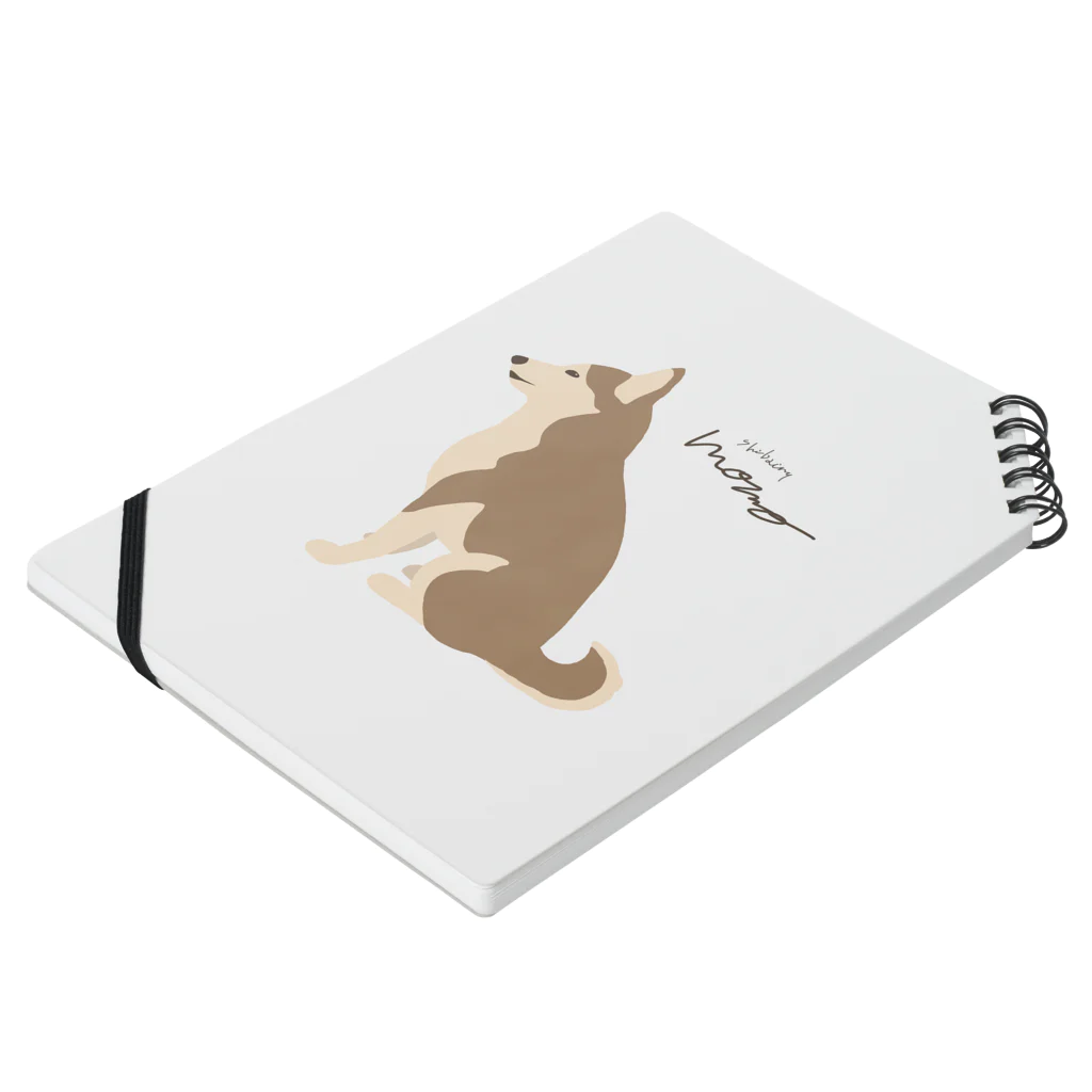 3びきのおいぬさまのshibainu momo Notebook :placed flat