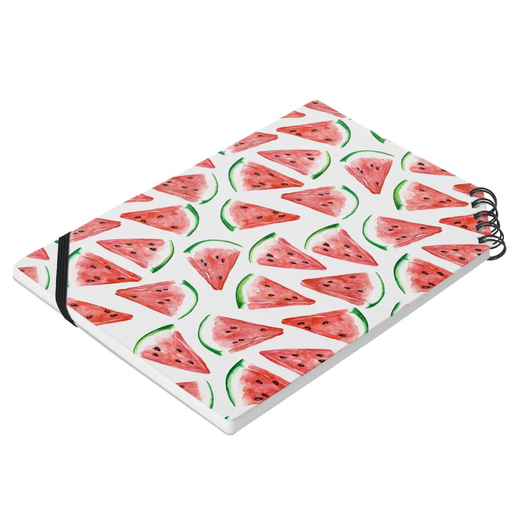 Rena DesignのFresh Watermelon Pattern ノートの平置き