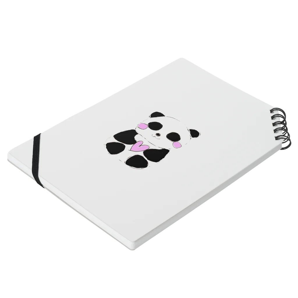 Japanese_NomadのPanda with love  Notebook :placed flat