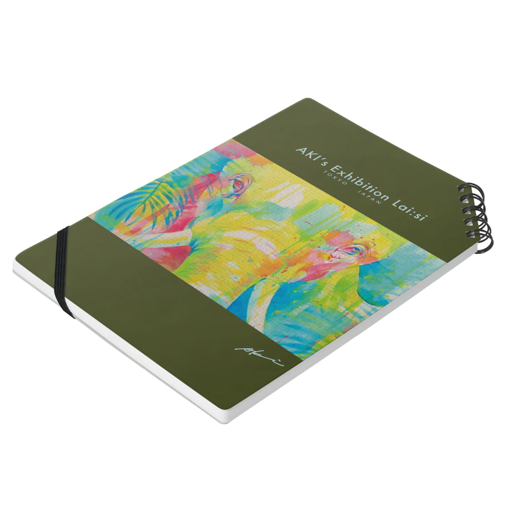 Akiss art ONLINE SHOPのあなたと見つめ合う Notebook :placed flat