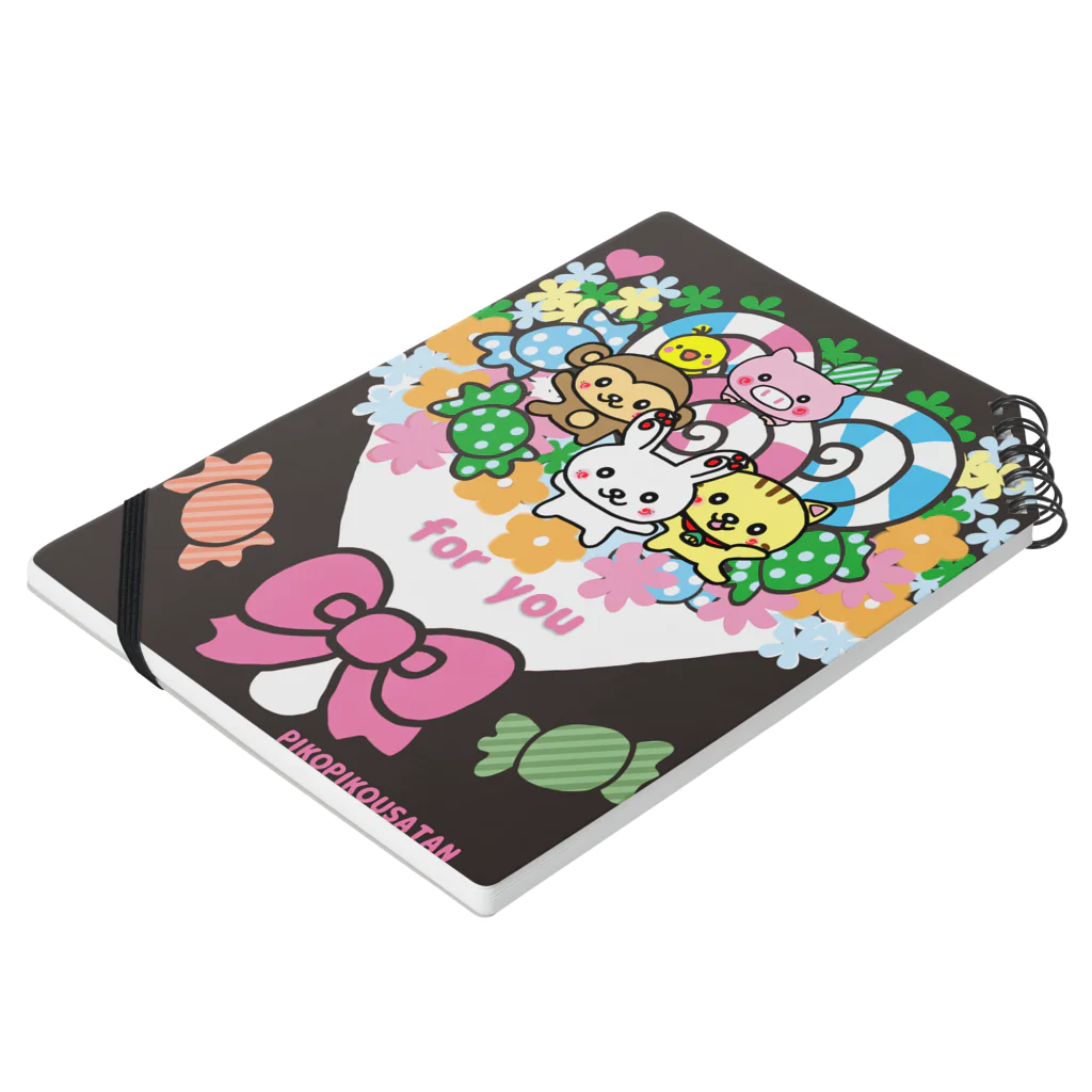 Natsumin@LINEスタンプ販売中のピコピコうさたん（うさぎの妖精） Notebook :placed flat