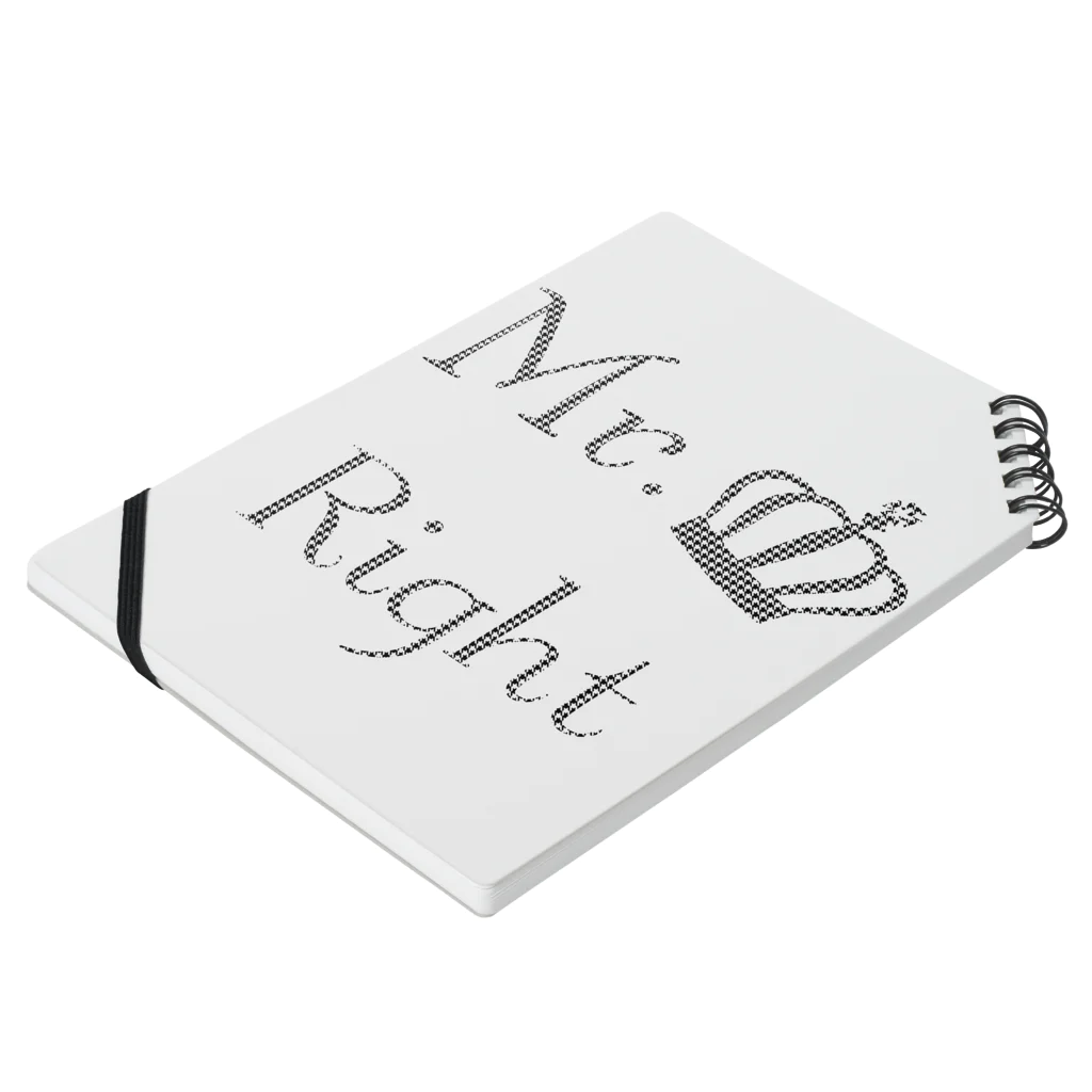 Mr.Rightのおしゃれな千鳥柄ファッションMr.Right Notebook :placed flat