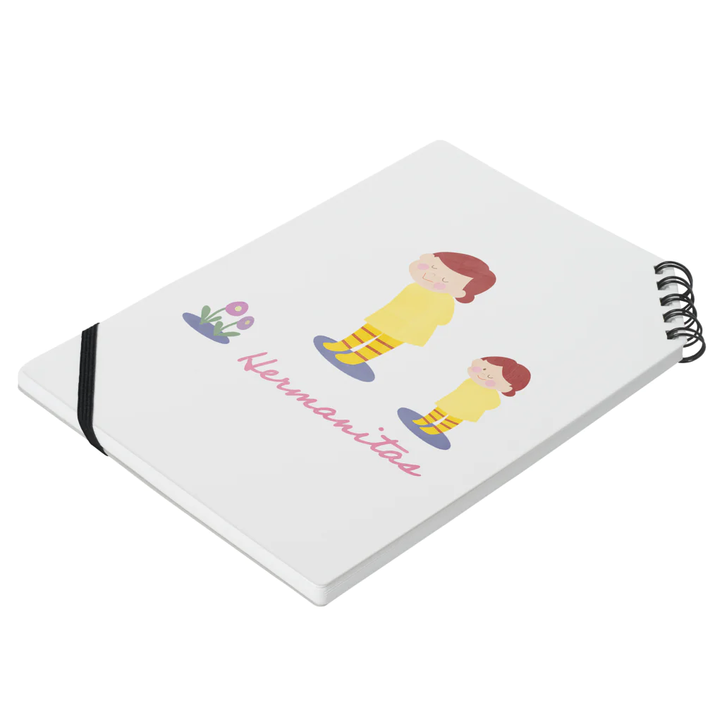 ワシキタチナツ|IllustrationのSisters Notebook :placed flat