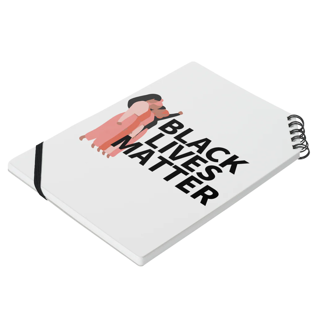 RIRI_designのBLACK LIVES MATTER（ブラック・ライブス・マター）walking Notebook :placed flat