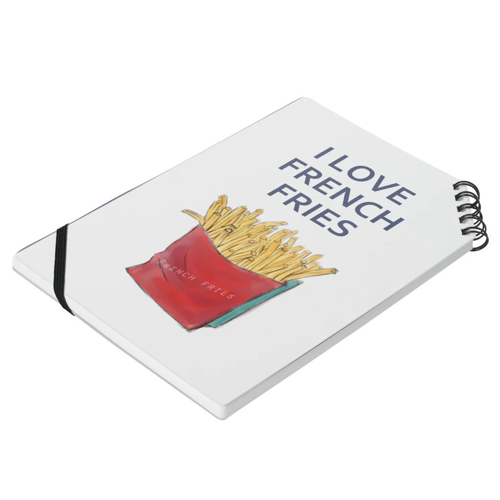 NATSUYA TAKASAKIのI LOVE FRENCH FRIES Notebook :placed flat