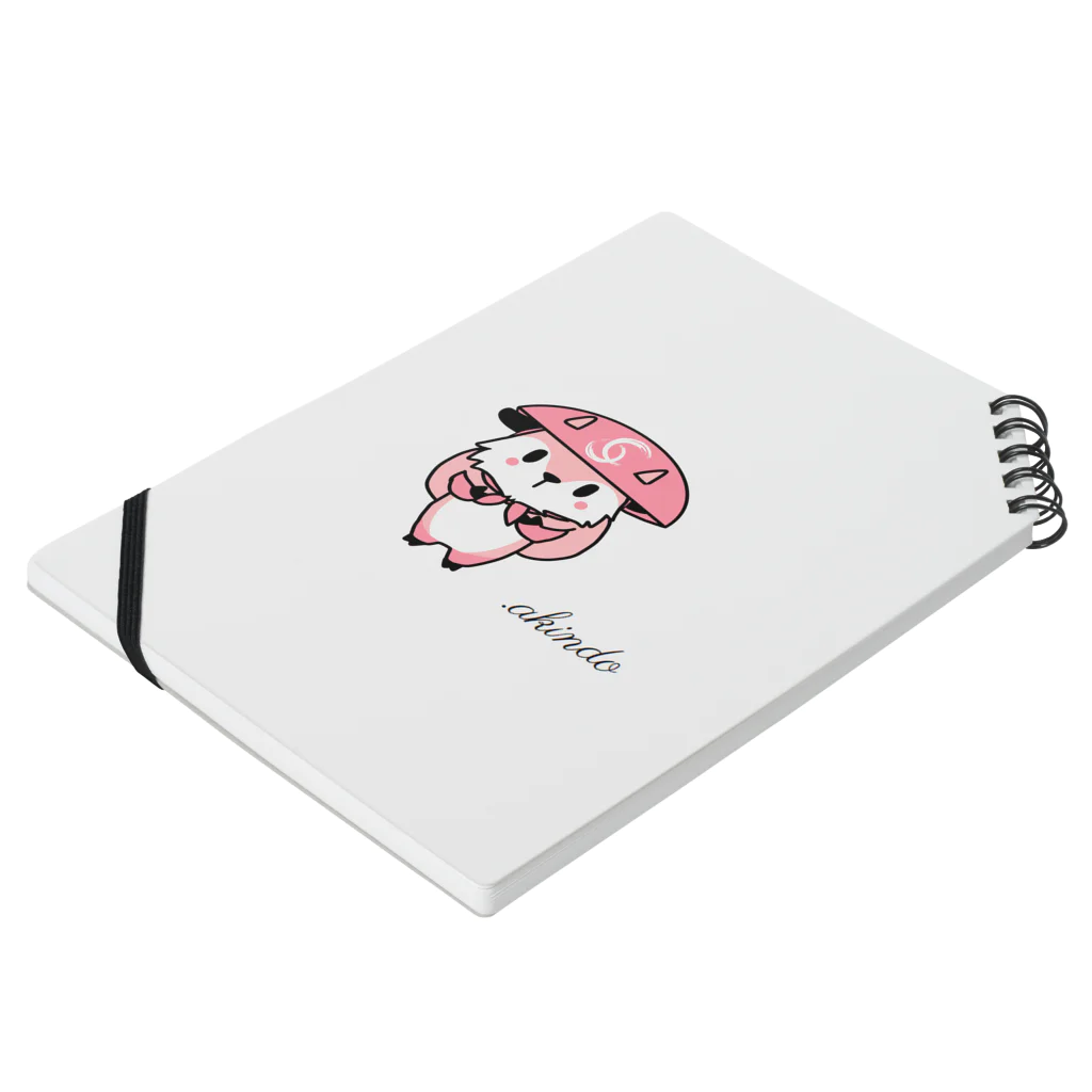 あきんどのあきんどくん（ピンク）ノート Notebook :placed flat