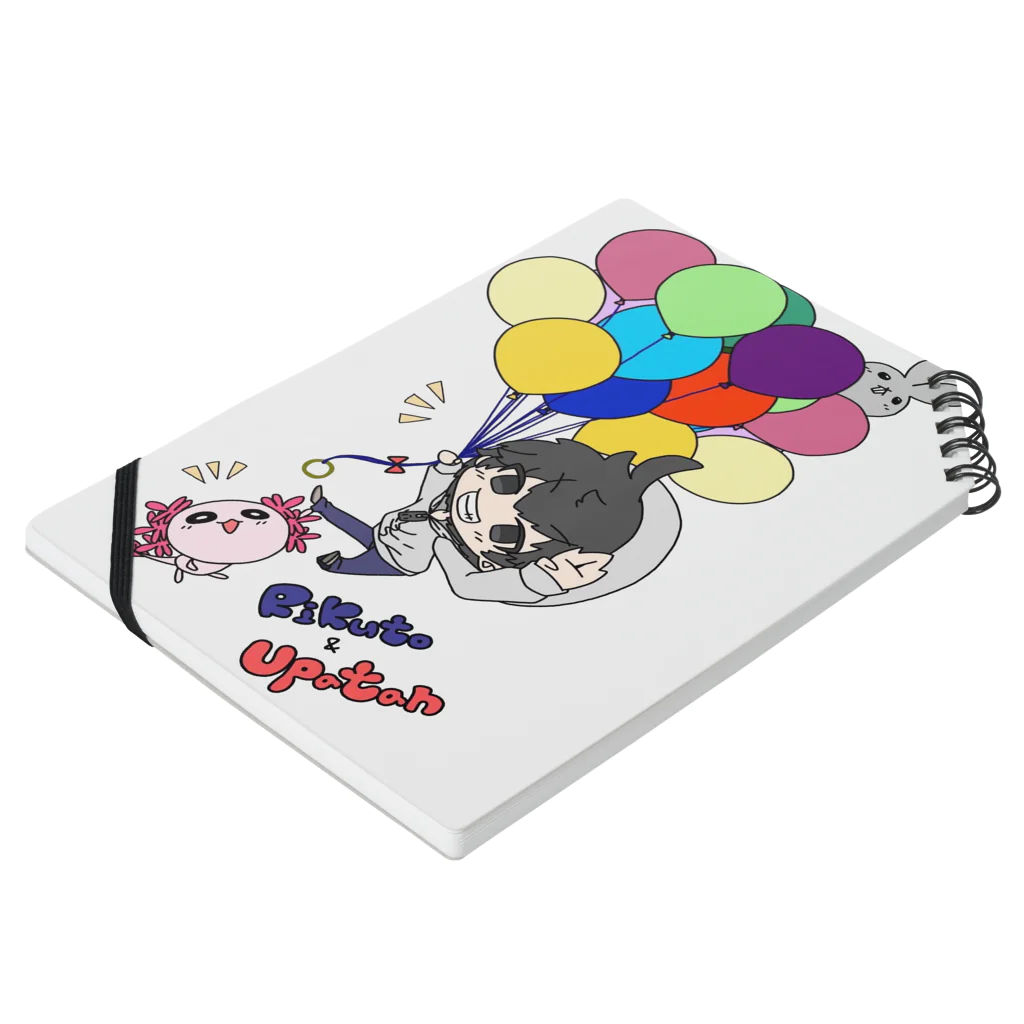 配信者六兎(りくと)の六兎うぱたんグッズ2016 Notebook :placed flat