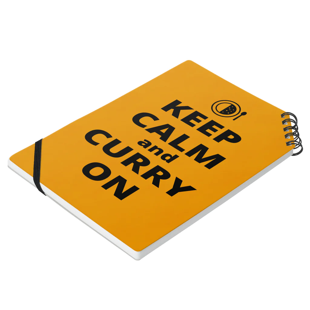 borderLinerのKEEP CALM AND CURRY ON ノートの平置き