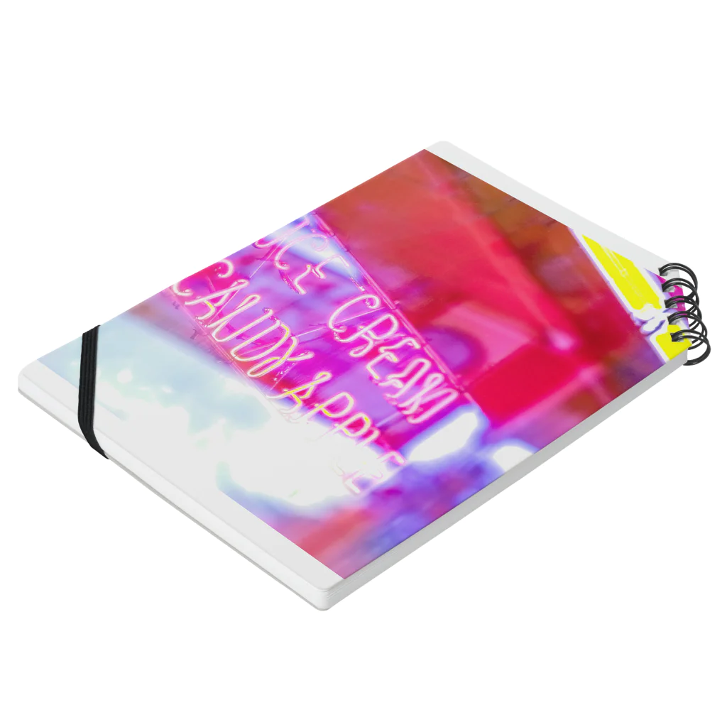 NEON LIGHT STARSのAPPLE NEON マシカク Notebook :placed flat