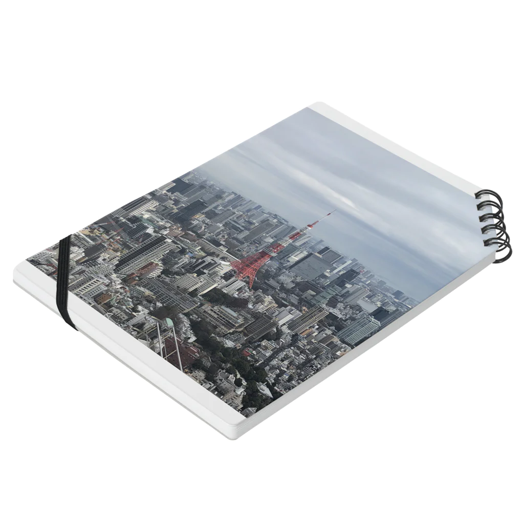 FumiProgrammerの高台から眺める東京タワー Notebook :placed flat