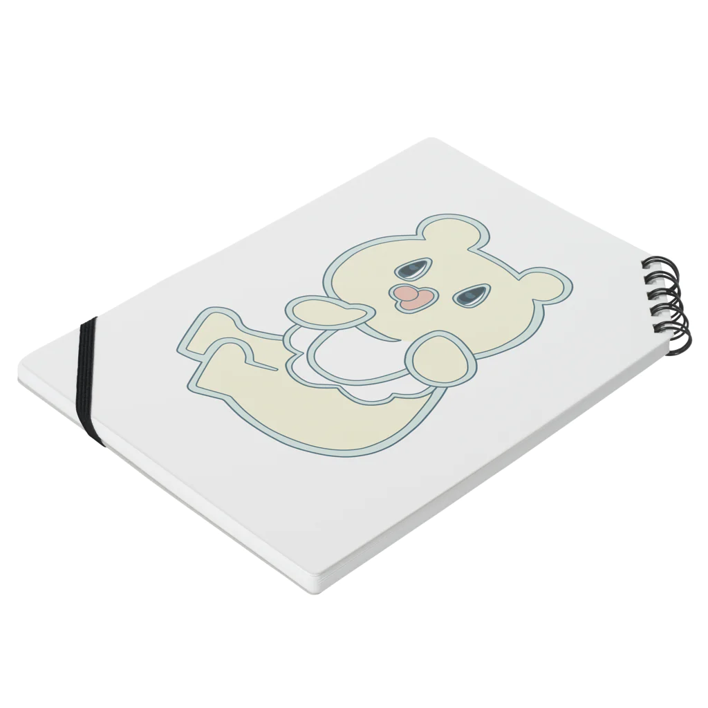 Peekaboo！！のMilkBear Notebook :placed flat