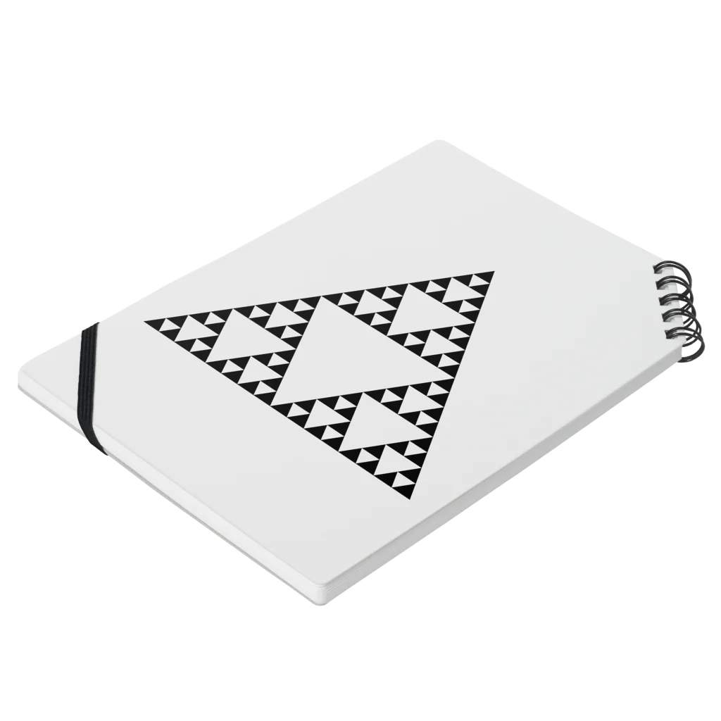 FRACTAL / フラクタルのFractal Sierpinski Triangle Notebook :placed flat