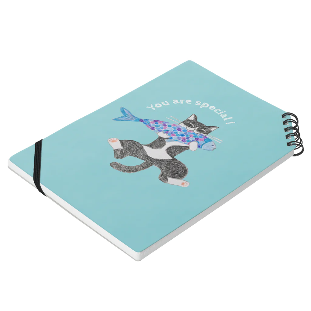 SHINOBU LABORATORY.のHUG♡CAT&FISH Notebook :placed flat