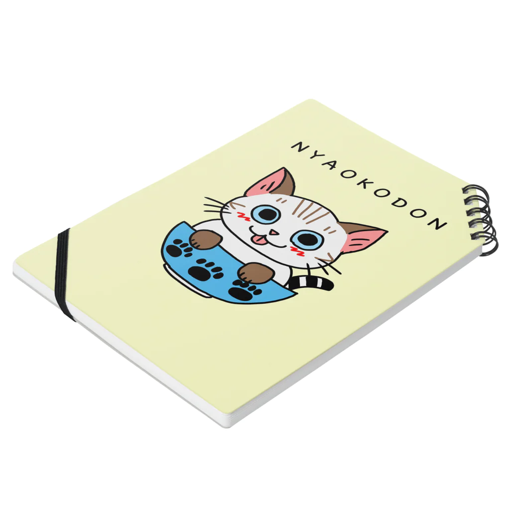 tekoponショップのどんぶりにゃんこ② Notebook :placed flat