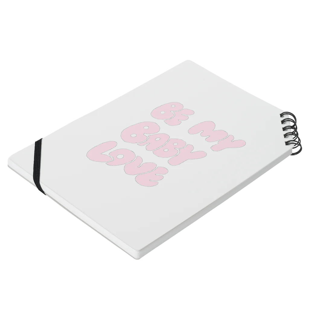 onikawa_babyの鬼可愛英文字のBe My Baby Notebook :placed flat