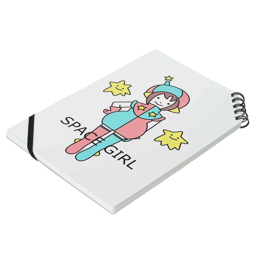 HaRuMiTiのspace girl Notebook :placed flat