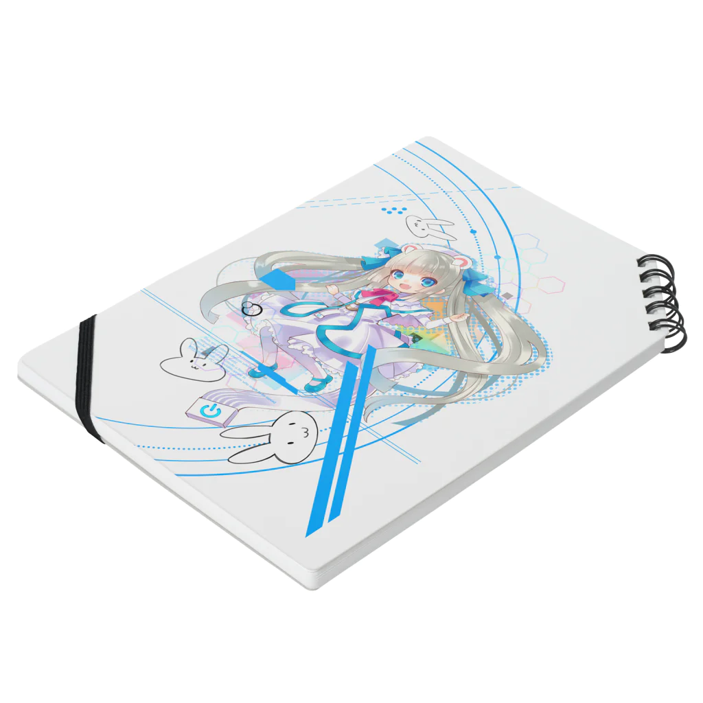 mituhiraのOptical fiber girl White Notebook :placed flat