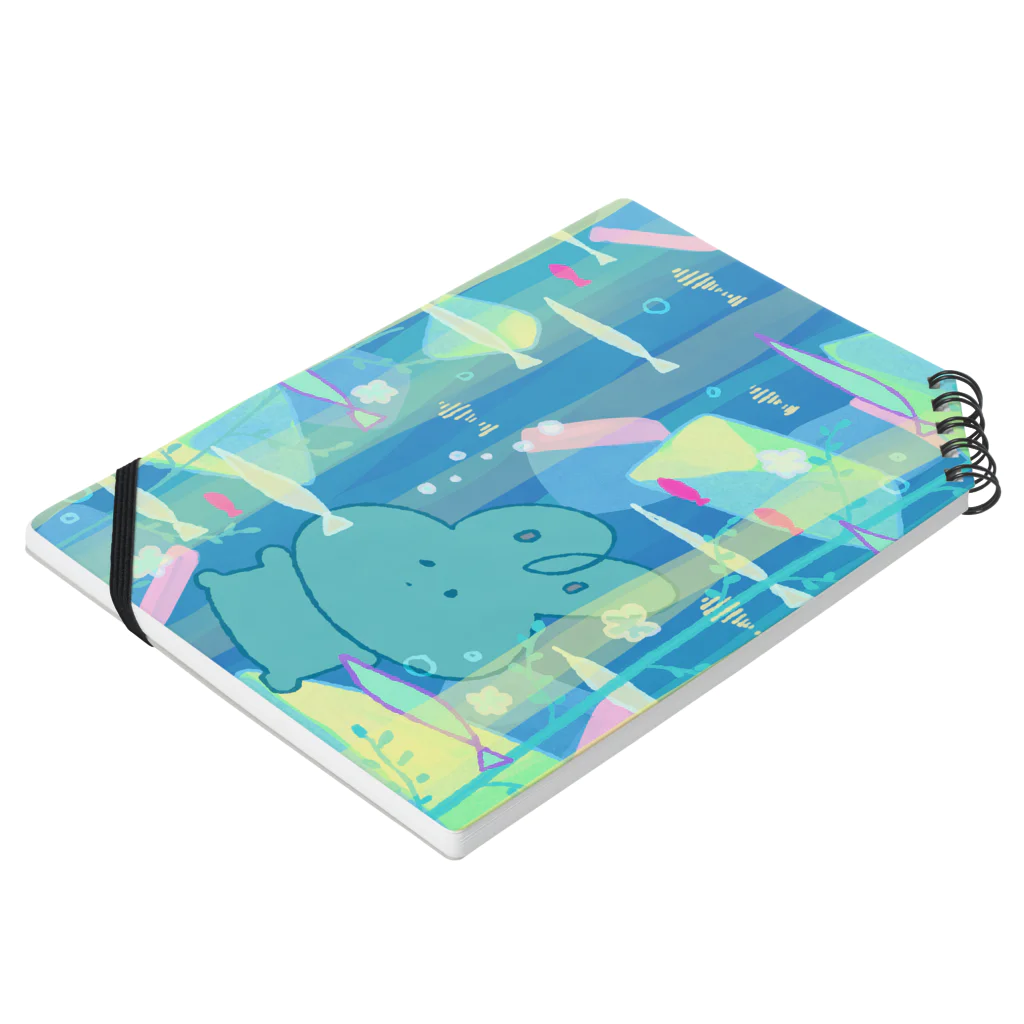 tsutteのうさ、うみへゆく Notebook :placed flat