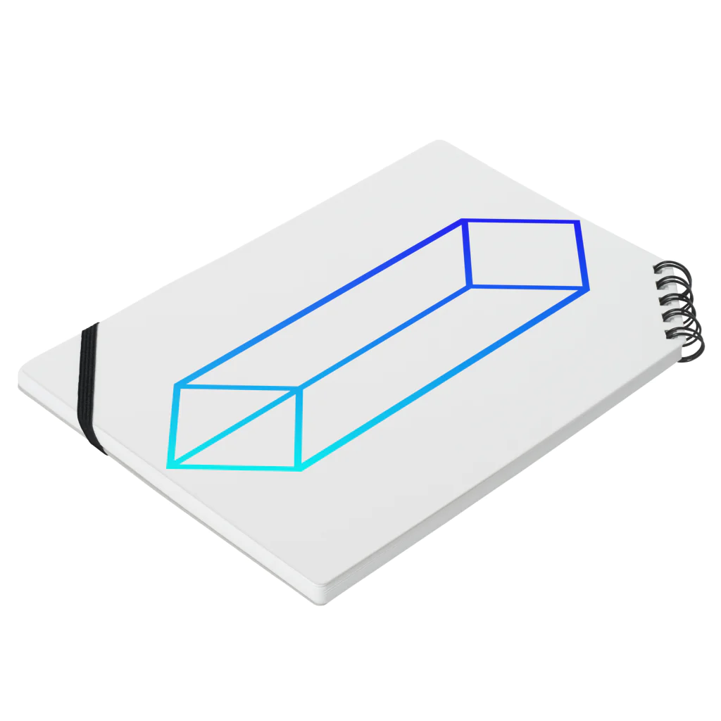 Orchestra:Suzuri支店の直方体:青 Notebook :placed flat