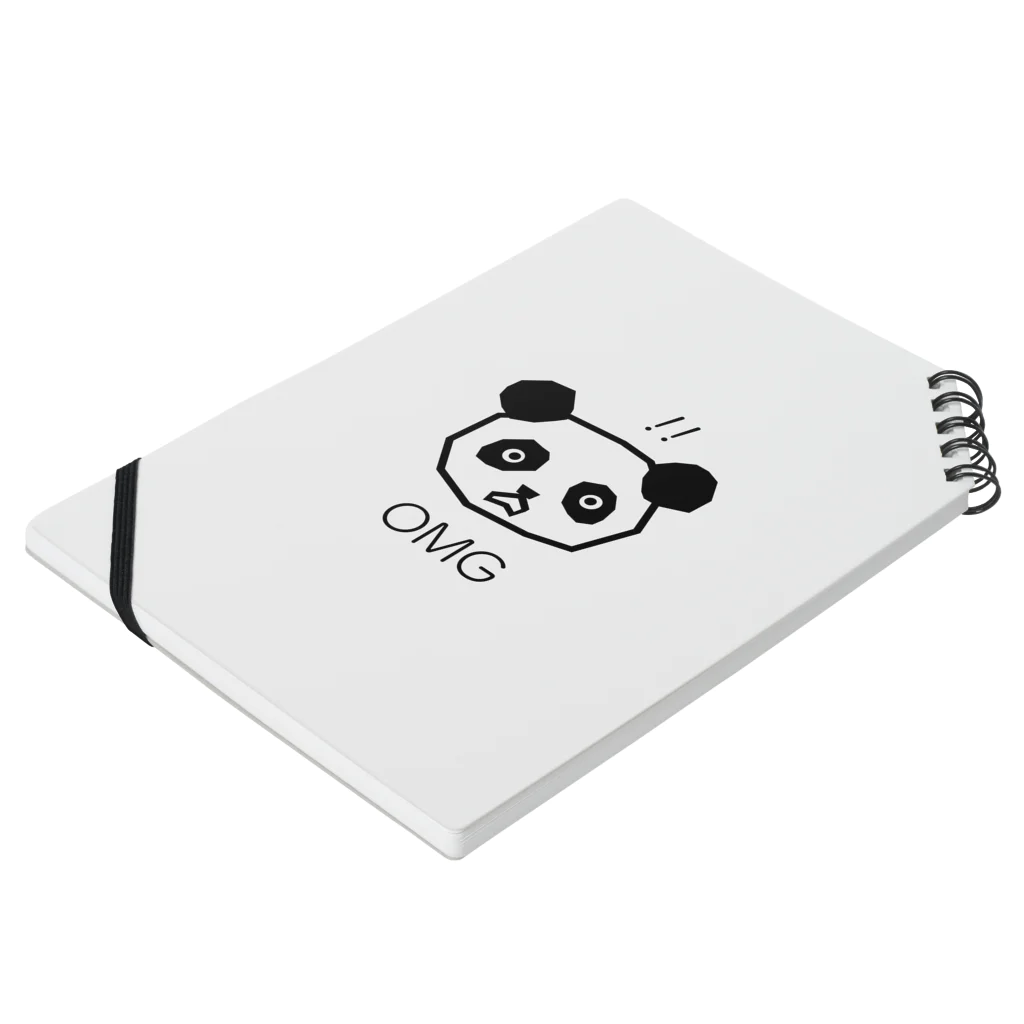 oofuchiのOMG-panda （オーマイガー！パンダ） Notebook :placed flat