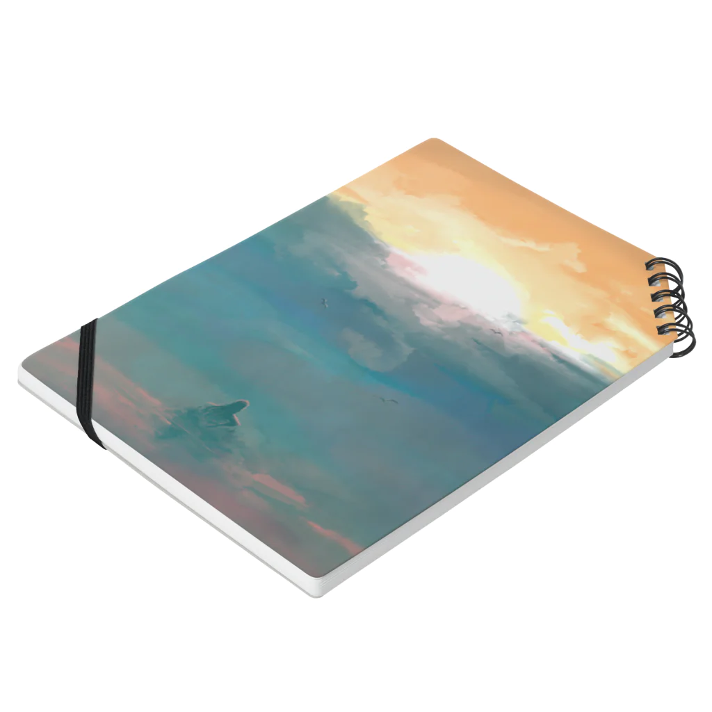よのMermaid of sunset Notebook :placed flat