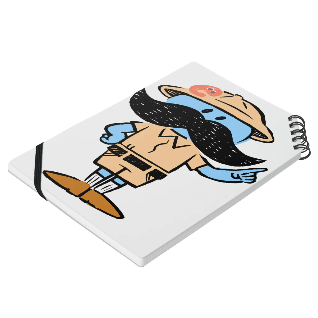 ジモコロショップのジモコロのキャラクター「ジモコロ博士」 Notebook :placed flat