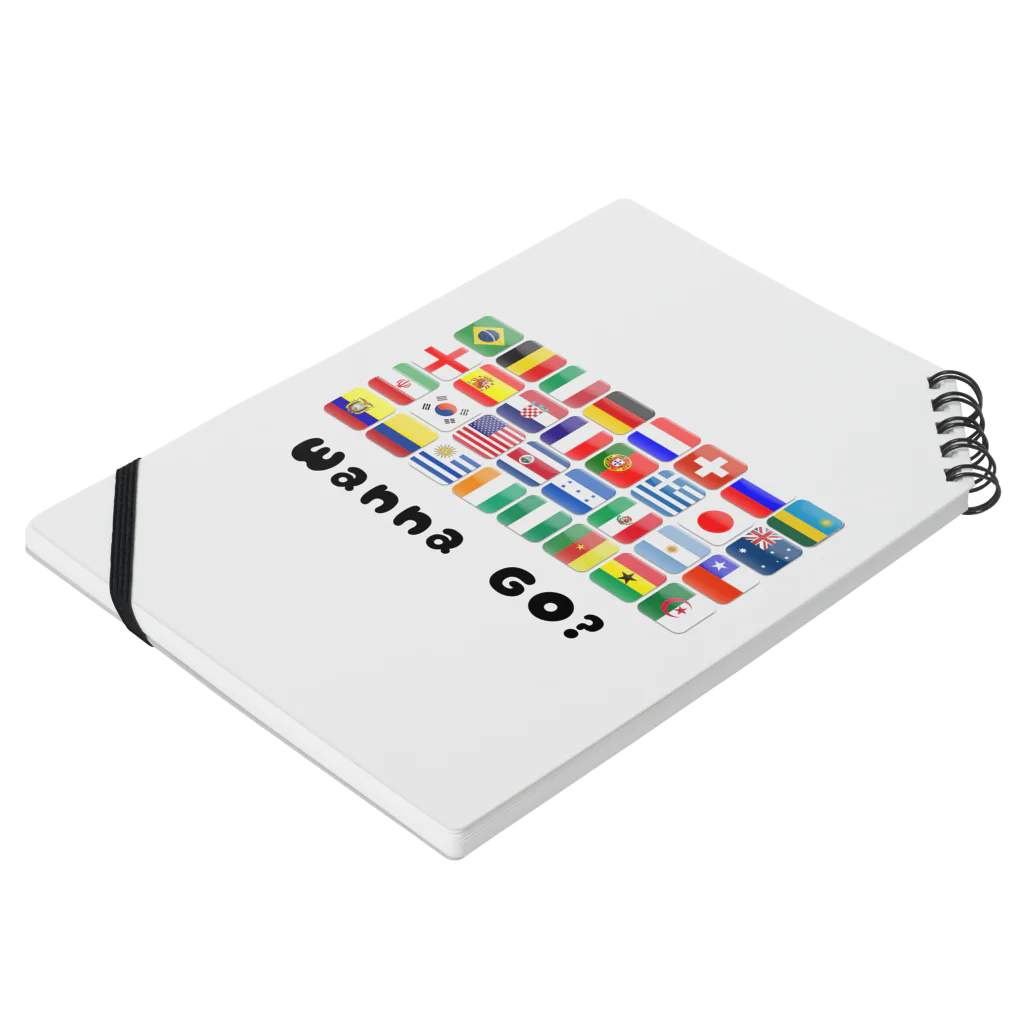 FLEX INTERNATIONALの「Wanna Go？」 Notebook :placed flat