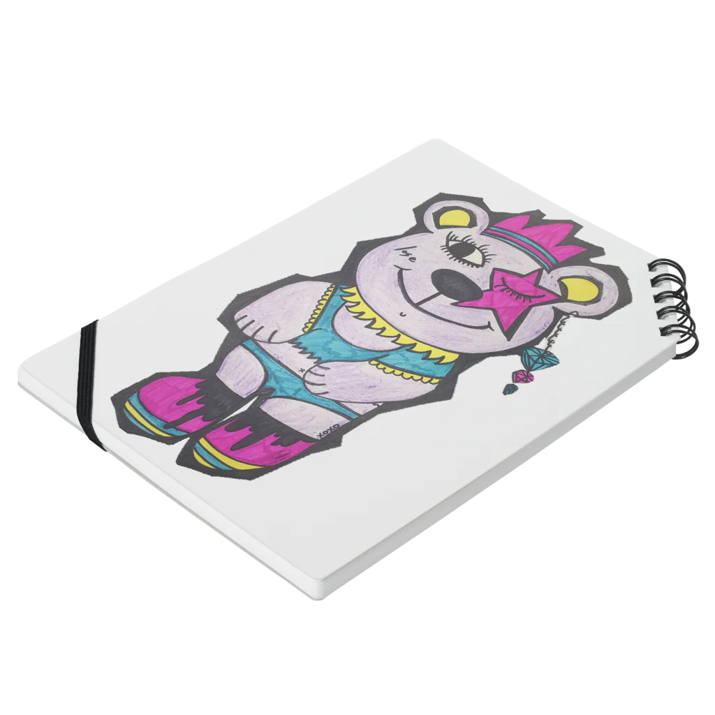 monkeyの♡PUNKY BEAR Notebook :placed flat
