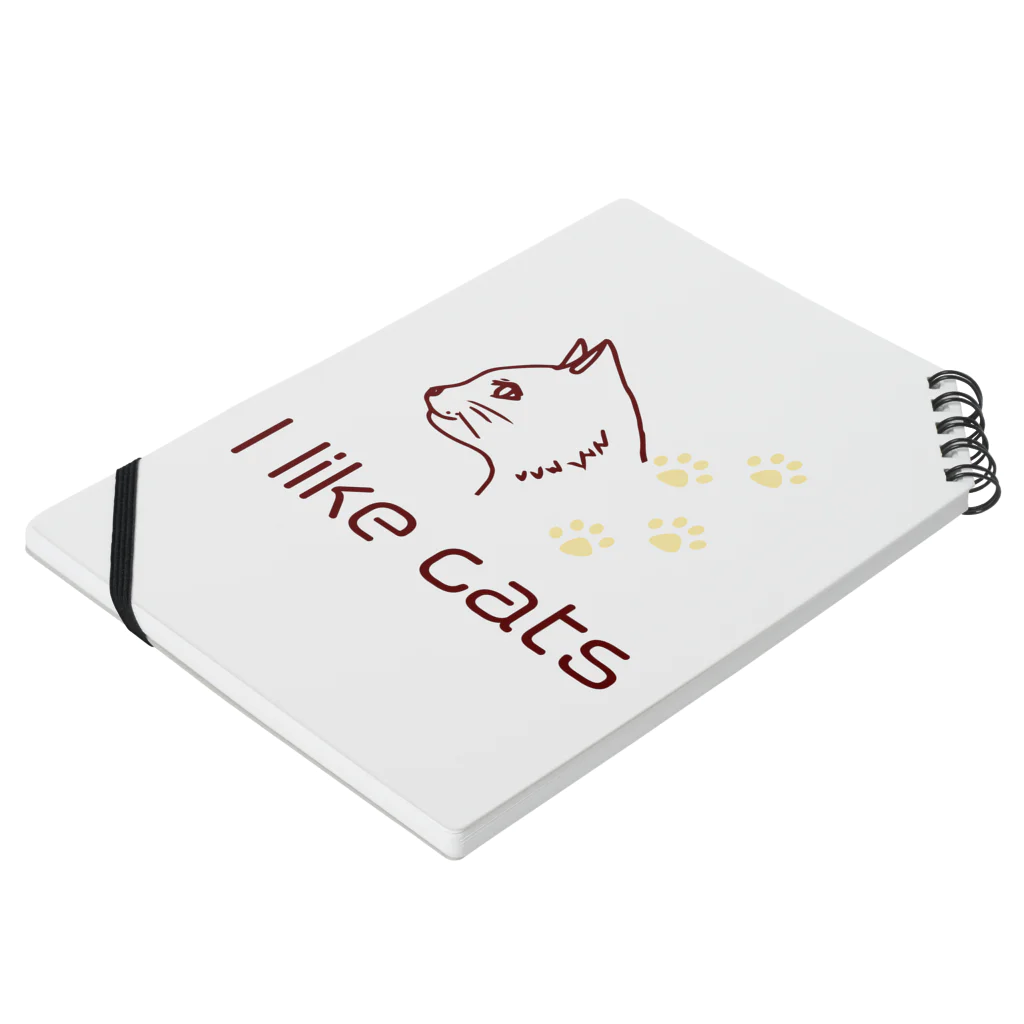 chicodeza by suzuriのシンプルな猫好きに Notebook :placed flat