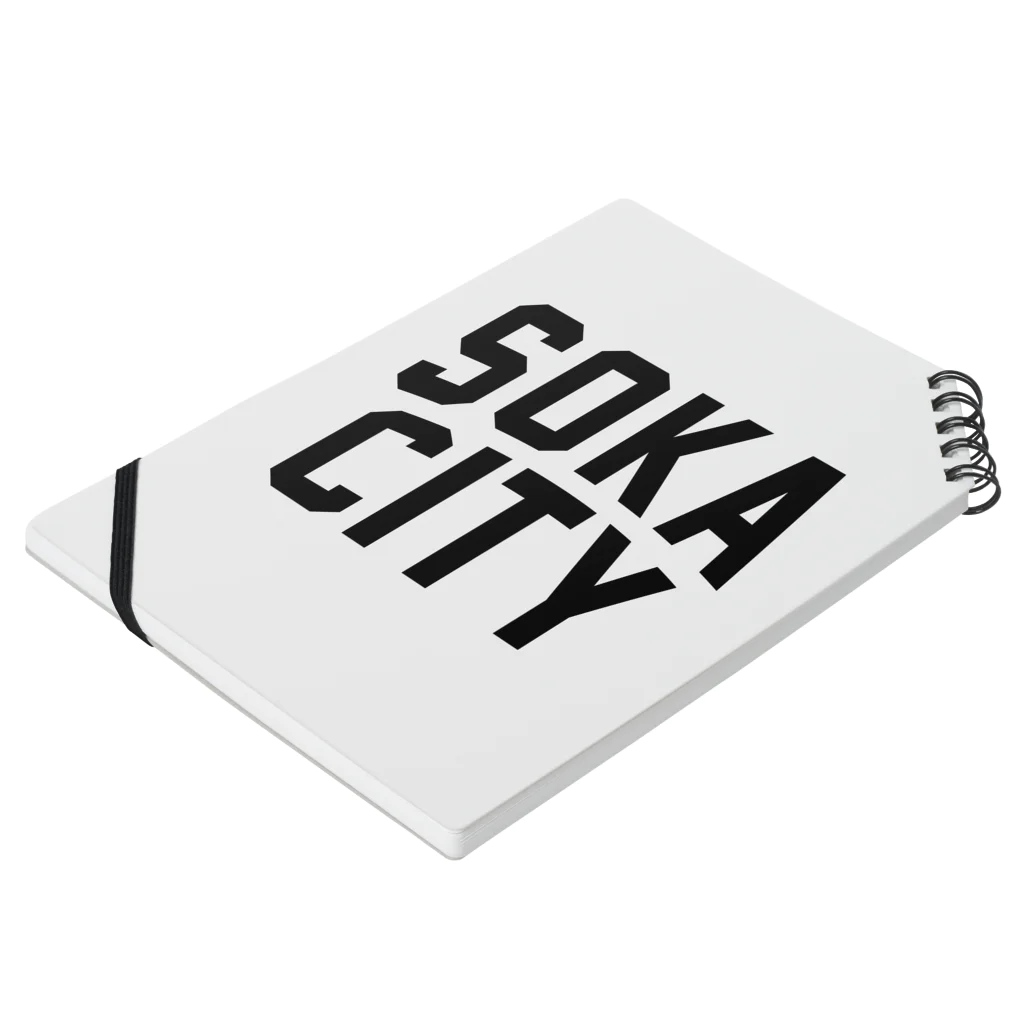 JIMOTOE Wear Local Japanの草加市 SOKA CITY Notebook :placed flat