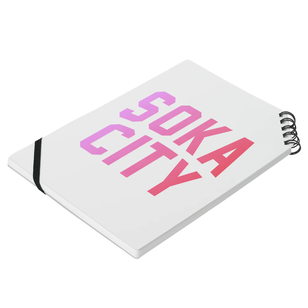 JIMOTOE Wear Local Japanの草加市 SOKA CITY Notebook :placed flat