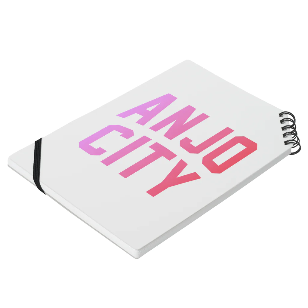 JIMOTOE Wear Local Japanの安城市 ANJO CITY Notebook :placed flat