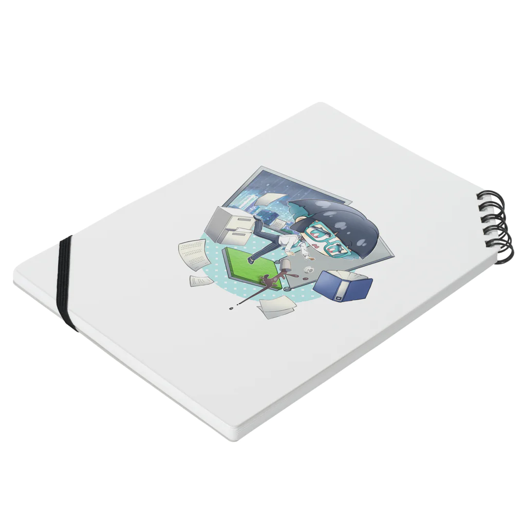 norwoのちび眼鏡ちゃん Notebook :placed flat