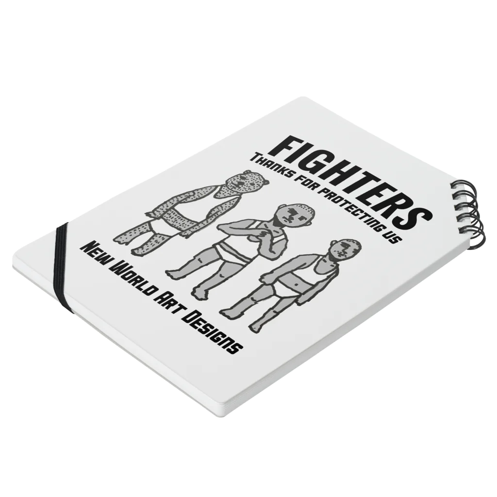 newworldartdesignsのFIGHTERS Notebook :placed flat