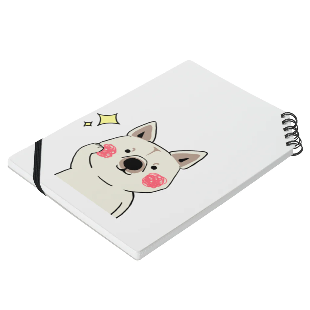 保護犬達の楽園オリジナルグッズのりょ〜かい！ わさびっち Notebook :placed flat