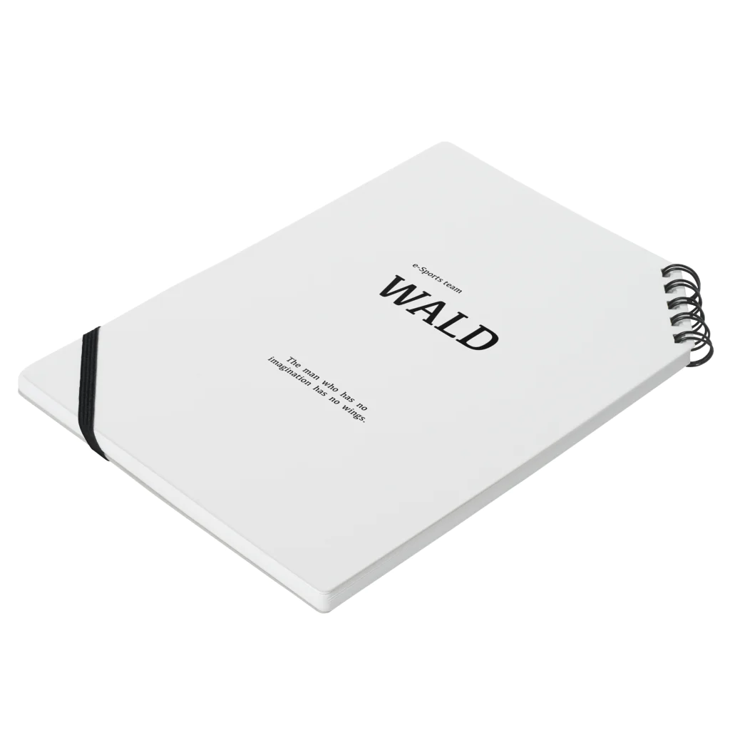 WALD公式ショップのWALDシンプルロゴグッズ ノートの平置き