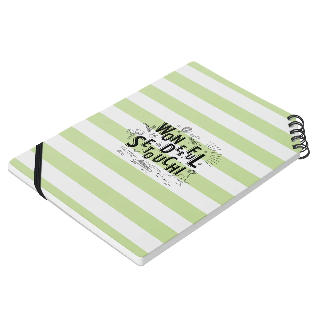 RYOBI-SHODOSHIMA STOREのWONDERFUL SETOUCHI GREEN Notebook :placed flat