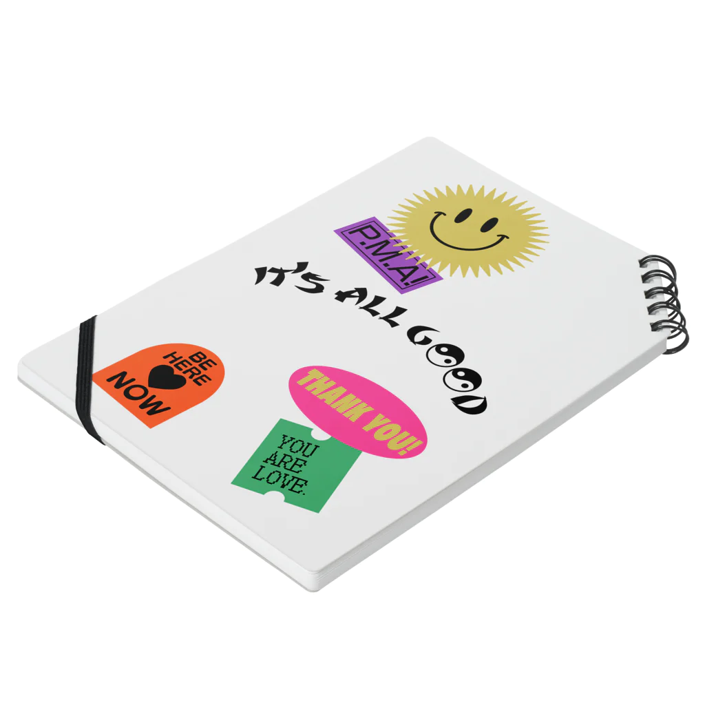 ITSUMItalkstoreのPOSITIVE STICKER CUSTOM Notebook :placed flat