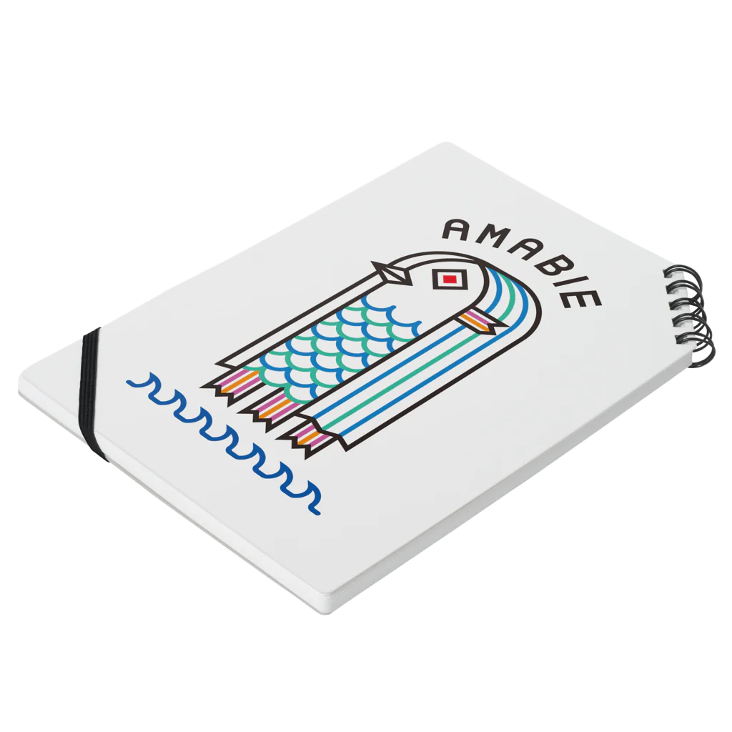 Swallow Tのアマビエ Notebook :placed flat