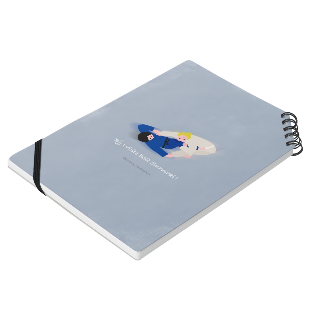 柔術イラストレーションのbjj white belt survival  Notebook :placed flat