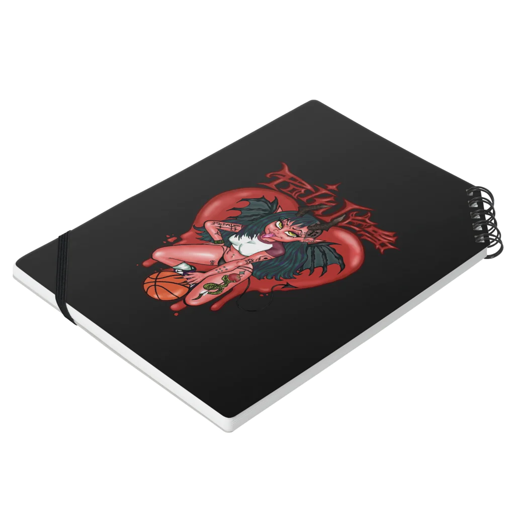 𝓜𝓪𝓶𝓲 @skullloverのPainless devil girl Notebook :placed flat