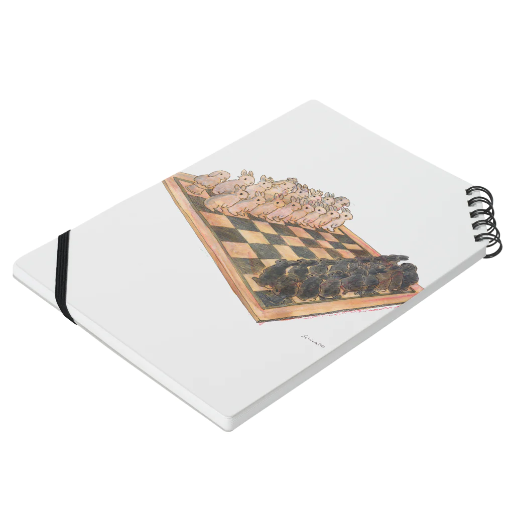 SCHINAKO'SのRabbit chess ノートの平置き