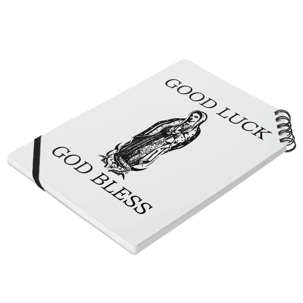 メゾンマリアのGOOD LUCK GOD BLESS ノートの平置き