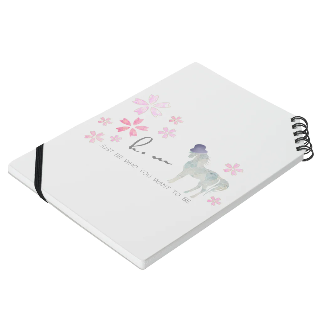 ClubHMのSpring Horse 桜帽子 Notebook :placed flat