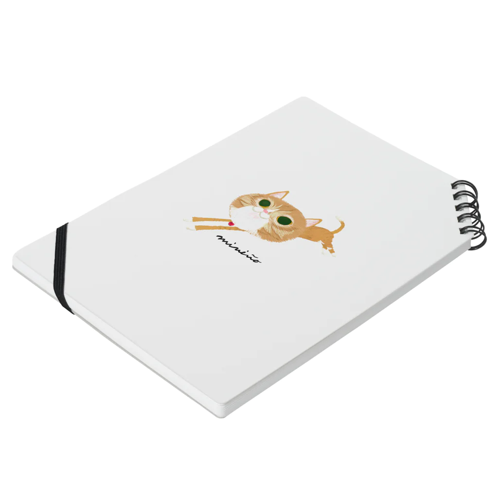 miniño（ミニーニョ）のミックス猫 Notebook :placed flat