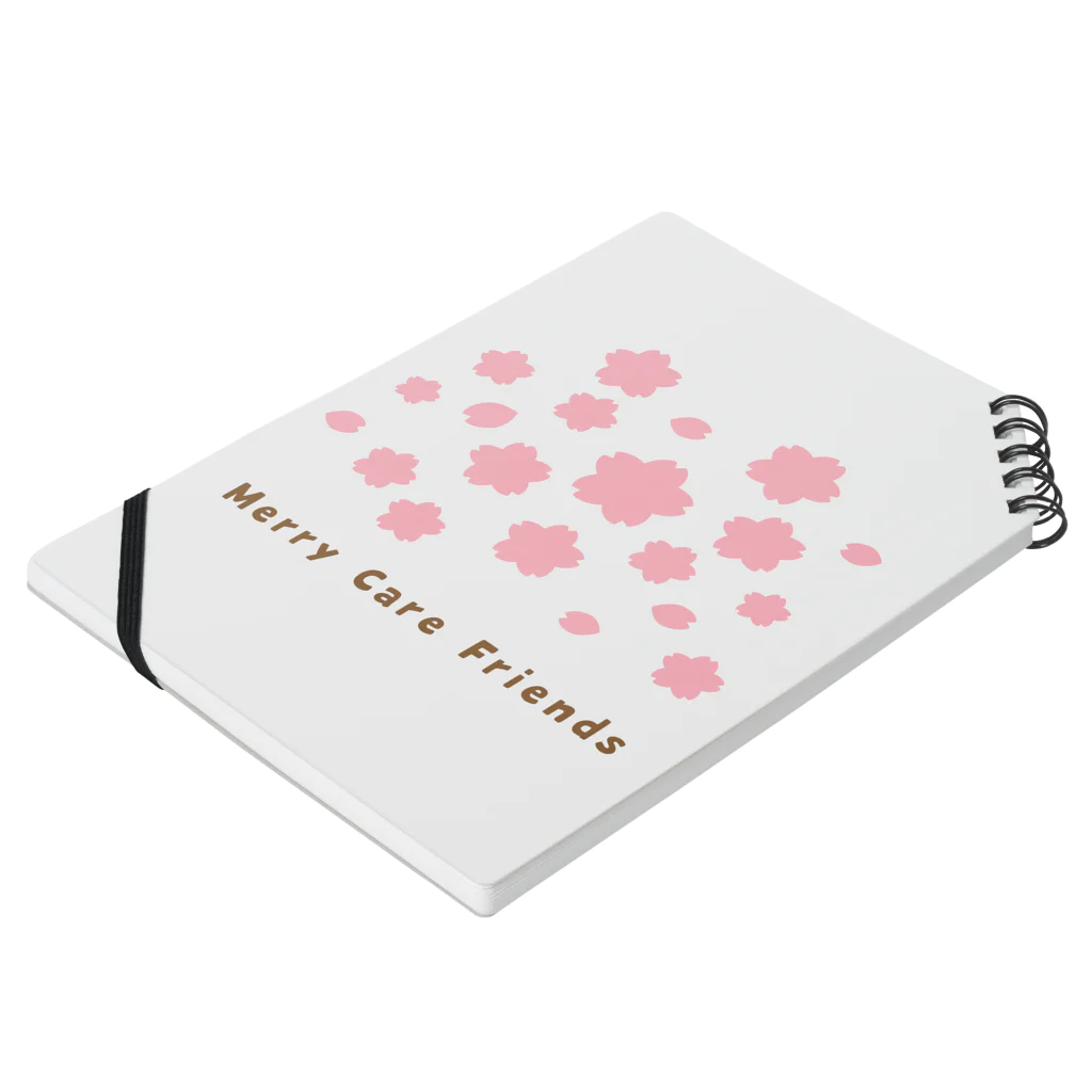 Merry Care ShopのMerry Care Friends　さくら Notebook :placed flat